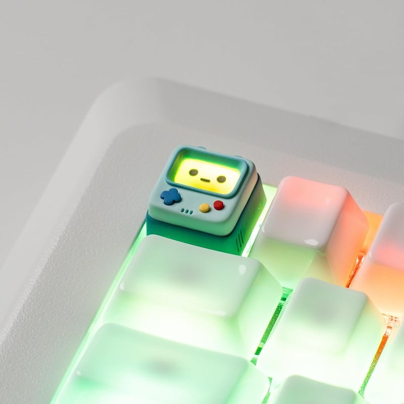 ULTRAEQUIP Artisan Keycaps, Cute Retro Game Consoler-Shpaed Keycaps, Shine Through Resin Handmade, Single 1U Replace Key for ESC Key Mechanical Keyboard (Blue) - Image 3